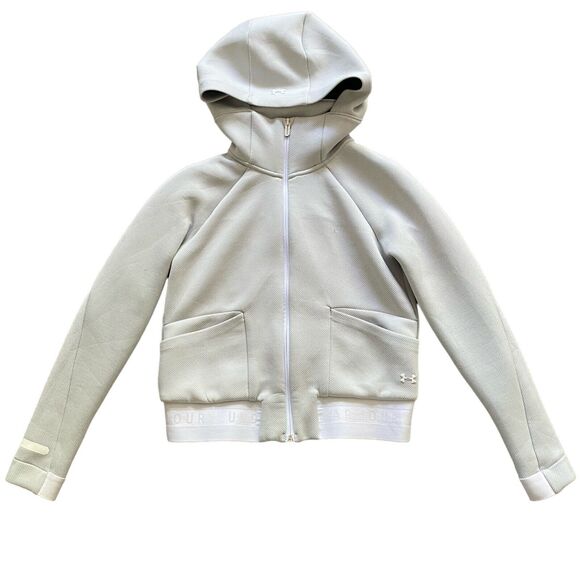 Under Armour Unstoppable Move Hoodie Women's XS Gray Cropped Loose Fitness Warm - Picture 1 of 10